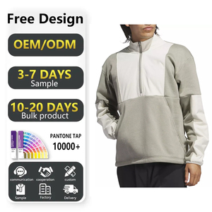 Sweat-shirt de sport de golf pour homme personnalisé, à fermeture éclair sur le devant, en tissu respirant de qualité supérieure avec logo, matière premium, évacuation de l'humidité - Product Image 1