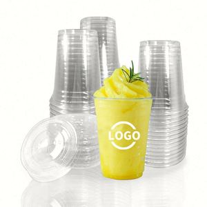 Gobelets PET personnalisables avec logo, scellables et avec options de couvercles, jetables, de 12 oz à 24 oz, pour Bubble Tea, jus de fruits, lait - Product Image 1