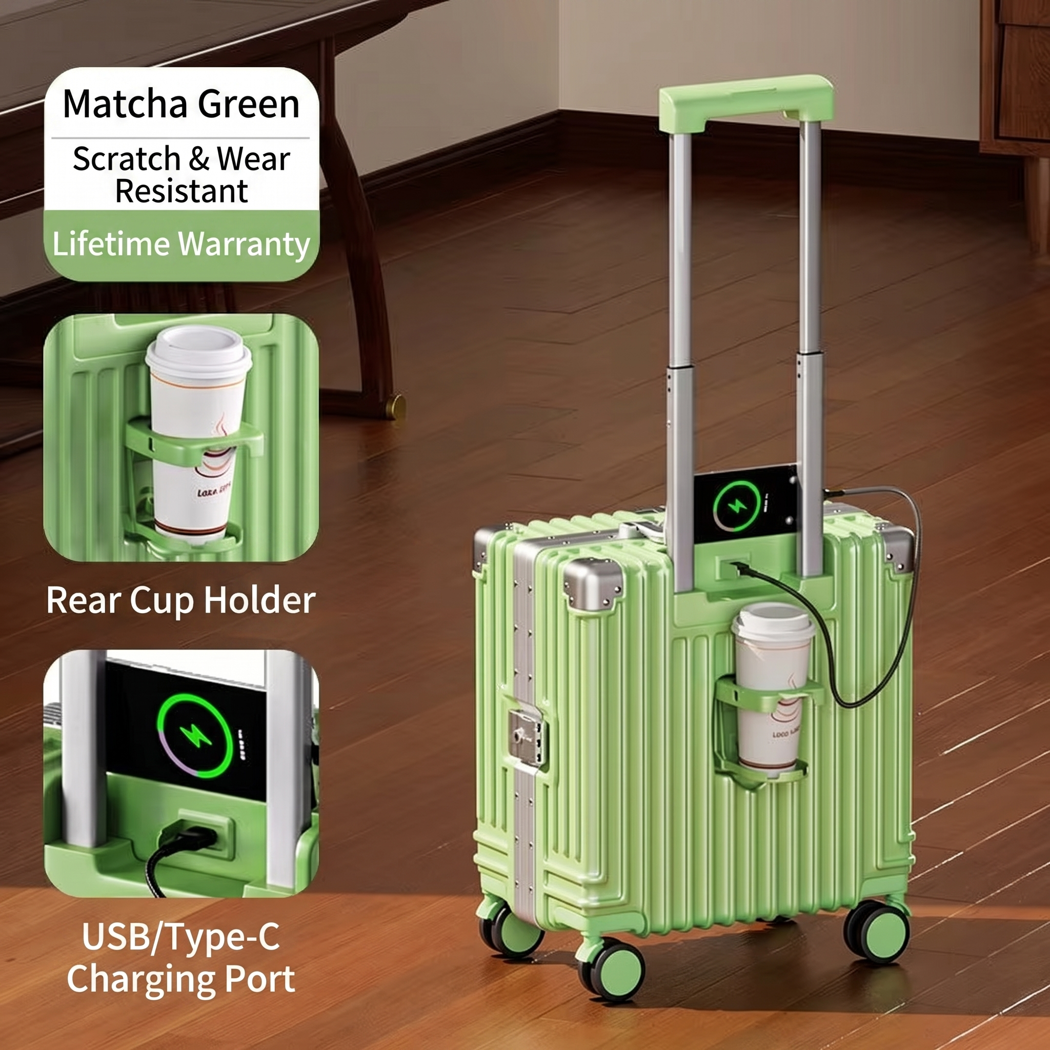 Chanson green aluminum frame style