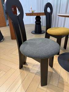 Juego de Comedor Vintage Francés, Silla de Comedor de Diseño, para Hogar, Oficina, Hotel, Estilo Wabi-Sabi, Silla de Madera Maciza Antigua, Silla Sirena, Terciopelo Estable - Product Image 4