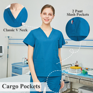 2025 Tẩy Tế Bào Chết Đồng Phục Bộ Biểu Tượng Tùy Chỉnh Cho Phụ Nữ Điều Dưỡng Quần Áo Bác Sĩ Trang Phục Thoáng Khí Bền Phẫu Thuật Phù Hợp Với - Product Image 1