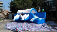 Piscine gonflable avec toboggan et espace aquatique, parc d'attractions aquatique gonflable de haute qualité, populaire, offre spéciale