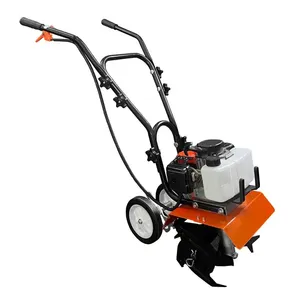 Produzione 43 CC Mini motozappa leggero a spinta a mano coltivatori da giardino per allentare il terreno