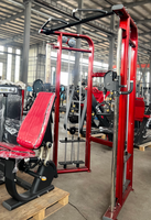 Appareil d'entraînement multifonctionnel commercial à double poulie réglable pour exercices de bras et de poitrine, avec pile de poids de 80-120*2 kg
