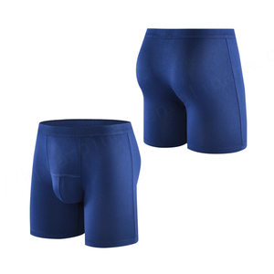 Calzoncillos bóxer personalizables de primera calidad para hombre, Calzoncillos Bóxer deportivos hechos a medida de color liso para hombre, venta al por mayor de China - Product Image 4