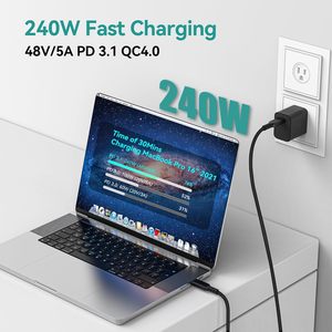 Câble SYONG USB5.0, câble Thunderbolt 5 transfert de données 80Gpbs, câble vidéo USB C en alliage d'aluminium de livraison de puissance 240w veste en nylon - Product Image 5