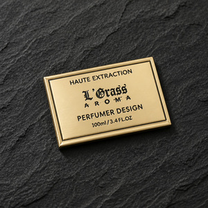 Étiquette de bouteille en alliage d'aluminium, étiquette de parfum, design personnalisé pour flacons de parfum - Product Image 2