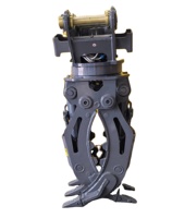 Grappin rotatif hydraulique pour excavatrice pour pierres, bois et débris - Attache de haute qualité pour la préhension des roches