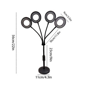 1-4 Heads Small LED Grow <b>Light</b> Full Spectrum Rotate LED Grow <b>Light</b> Timed Dimming LED Grow <b>Light</b> Indoor Plant Herbs Lettuce Basil - Product Image 2