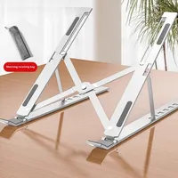 Support pour ordinateur portable en aluminium réglable à 7 niveaux compatible avec les supports et supports de bureau pour ordinateurs portables de 9 à 15.6 pouces