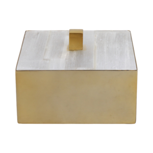 Scatola Decorativa Quadrata con Coperchio per Soggiorno, Porta Gioielli e Oggetti Preziosi - Product Image 1