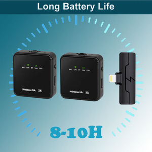 Micrófono de solapa inalámbrico compacto WM670, micrófono omnidireccional Plug-and-Play de 1 a 2 para iPhone y transmisión en vivo en la red de transmisión en vivo de un solo dispositivo - Product Image 4