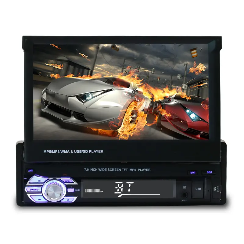 1 Din 7 Inch Intrekbare Touch Screen Spiegel Link Auto MP4 MP5 Radio Video Speler Met Bt