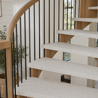 Dalles de terrazzo de luxe en pierre naturelle, dalles de terrazzo artificielles, revêtement de sol en terrazzo architectural moderne pour escalier d'appartement