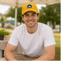 Gorra de Voluntario Ajustable de Algodón Cepillado OEM de Primera Calidad, Directo de Fábrica, para Pedidos al por Mayor, con Logotipo de Parche Tejido Personalizado para Compradores de Eventos de ONG