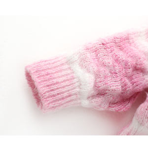 Manteau pull cardigan en tricot épais pour femmes avec boutons floraux teints d'automne - Product Image 5