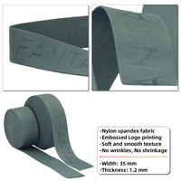 Bande élastique en nylon 66 de 35 mm, de haute qualité, douce et lisse, respectueuse de l'environnement, avec logo en relief, pour sous-vêtements, caleçons boxer