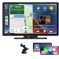 Système de caméra de recul 360° avec capteurs de stationnement, écran portable 9 pouces IPS, Carplay, Android Auto, navigation GPS
