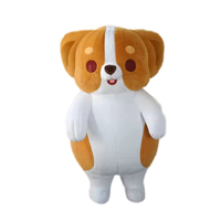 Jouet en peluche gonflable pour chien, résistant à l'eau et au soleil, durable, promotionnel pour l'extérieur, entièrement coloré, avec batterie au lithium rechargeable
