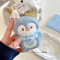 Porte-clés en peluche motif pingouin mignon, accessoire souple pour sac à dos, décoration de sac