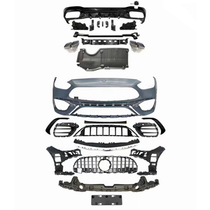 W206เปลี่ยนเป็นชุด C63 AMG สำหรับ <span class=keywords><strong>Mercedes</strong></span> Benz C Class W206 <span class=keywords><strong>2022</strong></span> + พร้อมกระจังหน้ากันชนหลัง - Product Image 1
