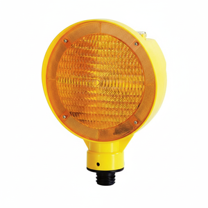 Luz de Advertencia de Tráfico Redonda con Energía Solar, Intermitente Amarilla para Uso en Carreteras - Product Image 2