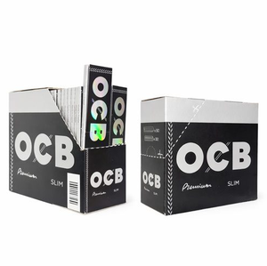 Slim White <b>Rolling</b> Paper <b>Box</b> Organic Paper King Size Classic Style Square Silicone Smooth Burn Low Accessories Boc X-boc-110 50 - Product Image 4