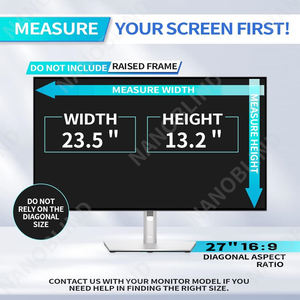 Filtre d'écran de confidentialité magnétique pour ordinateur de 27 pouces Bouclier anti-éblouissement amovible pour 16 et 9 moniteurs à écran large sans cadre - Product Image 2