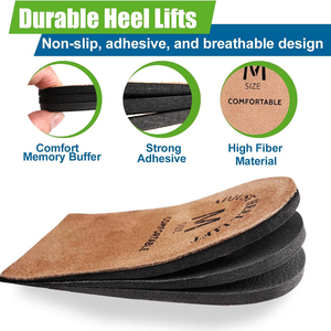 Elevadores de talón <span class=keywords><strong>para</strong></span> hombres y mujeres Almohadilla de talón e insertos <span class=keywords><strong>para</strong></span> levantamiento de talón ortopédico ajustable <span class=keywords><strong>para</strong></span> discrepancias en la longitud de la pierna - Product Image 3