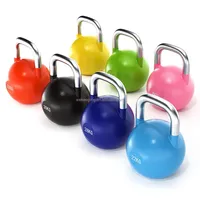 Musculation haltérophilie kettlebells couleur acier compétition bouilloire cloches réglable pas cher fonte Kettlebell