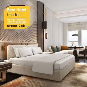 Ensemble de mobilier d'hôtel de luxe sur mesure, raffiné et complet, avec accents en verre, pour les lieux hôteliers haut de gamme - Product Image 1