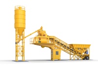 Usine certifiée CE 25m3/h Mini centrale à granulats de petite capacité avec châssis de camion