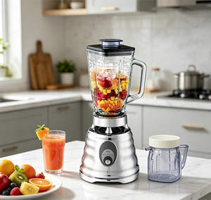 Licuadora <span class=keywords><strong>Oster</strong></span> Original de Mesa, Eléctrica, Cromada, Trituradora de Hielo, 450W, Jarra de Vidrio de 1.25L, Velocidad Variable, 3 Velocidades, Uso Doméstico y Hotelero - Product Image 2