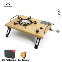 Réchaud de camping portable ORANGEGAZ IGT en acier inoxydable, pliable, pour table de camping, avec ensemble table IGT