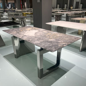 Juego de Mesa de Comedor Redonda de Mármol Filipino de Lujo, Mesa de Comedor de Mármol, Mesas de Comedor de Mármol Económicas en Venta - Product Image 1