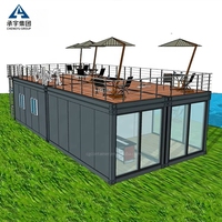Prix Bas Conteneur Préfabriqué Détachable 20ft 40ft Café Restaurant Bar Luxe Maison Plate à LED