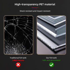 Aquarium Relaxlines avec Plaque de Couverture en PVC, Cuve en Verre Blanc et Filtre de Fond Intégré, Aquarium pour Poissons 100L-120L - Product Image 4