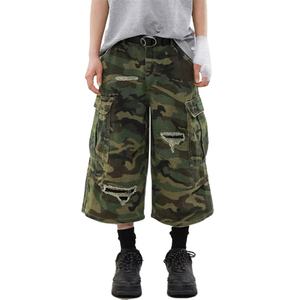 Shorts Cargo Décontractés d'Été en Coton, Coupe Ample, Effet Vieilli, Bermudas, Camouflage, pour Hommes - Vente en Gros - Product Image 2