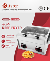 Friteuse à gaz commerciale, v 12l, pour cuisine et Restaurant, appareil de cuisson/fourneau pour usage Commercial, avec friteuse, poulet, Chips, poisson