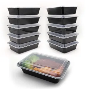 Wholesale Restaurant To Go Food Box Rectangular Plastic Disposable Food Takeaway Container