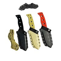 Couteau de survie pour le camping en plein air, couteau de pêche, couteau d'autodéfense pour l'escalade et la randonnée, couteau à lame monobloc haute dureté