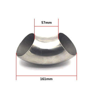 Ошибочная оправка из нержавеющей стали без ножки 3 дюйма/76 мм Диаметр 90 градусов 16 га/0,065 "толщина стенки автомобиля Модифицированная выхлопная труба - Product Image 2