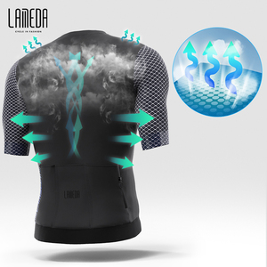 <span class=keywords><strong>LAMEDA</strong></span>-Conjunto de Jersey y pantalones cortos de ciclismo, equipo profesional, color verde, personalizado, Popular - Product Image 4