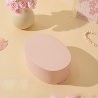 Boîtes cadeaux rigides ovales avec logo personnalisé, boîtes à couvercle et base colorées mates pour fleurs et chocolats