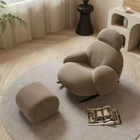 Nouveaux Produits Fauteuil de Salon Luxe Sherpa Inclinable Simple Fauteuil à Bascule Moderne Détente avec Accoudoirs pour Salon