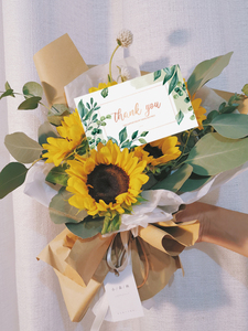 Piccolo biglietto da visita in stile inglese "grazie" benedizione scritta a mano con copertina rigida con stampa Bouquet di fiori freschi - Product Image 3
