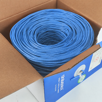 Câble Ethernet Shibei Cat5e UTP SFTP à conducteur solide 4 paires 24AWG en cuivre sans oxygène 305m pour caméra POE CCTV/IP