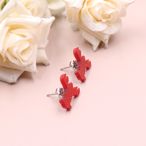 ERS902ER1963 1Pair New Product CN Stud Earring for Women Lobster <strong>Crab</strong> TRENDY Acrylic <strong>Jewelry</strong> Titanium Steel - Product Image 4