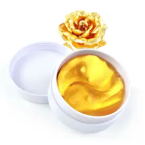 Private Label Crystal Gold Augen maske für die Hautpflege Kollagen Hydro gel Augenklappe 24 Karat Gold Augen maske