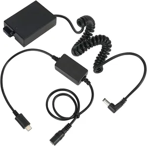 DR-E8 DR E8 DC Coupler PD USB-C Adaptador Primavera Cabo para LP E8 Manequim Bateria para Canon EOS Rebel T5i T4i T2i Kiss X7 X6